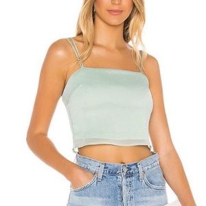 Revolve Superdown crop top with shimmer NWT